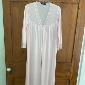 Vintage USA Aristocraft Superior Interludes Pink Nylon Long Robe M